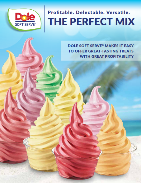 Catalog preview of different soft serve flavors